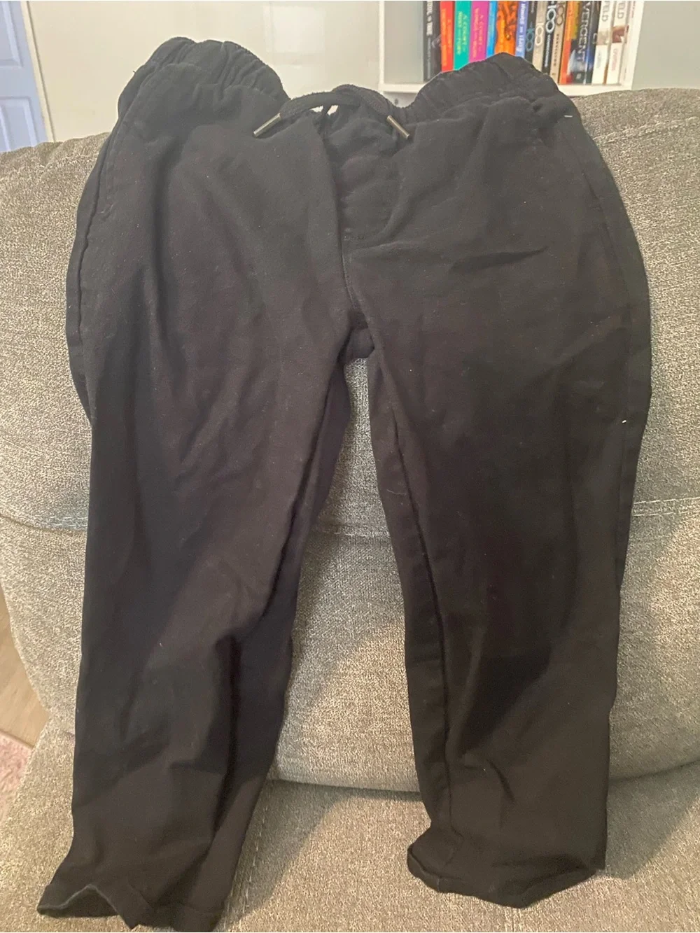Kids Black Drawstring Pants